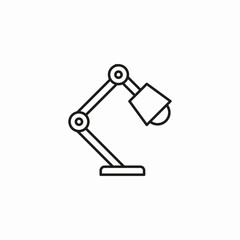 adjustable desk lamp icon sign vector