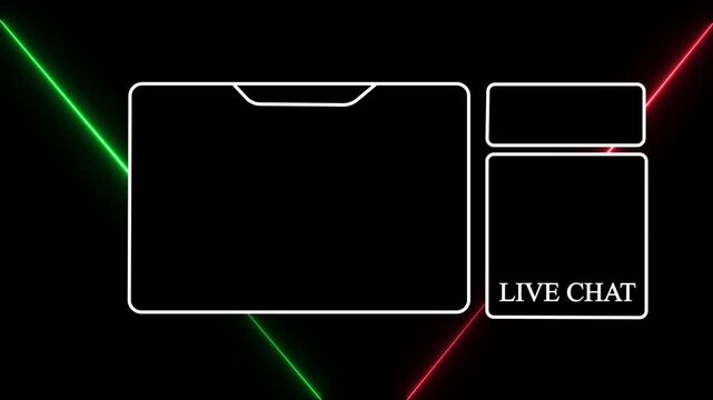 Neon steam overlays intermission screen ,futuristic twitch overlay ,steam starting soon ,intermission screen stream overlays animated stream overlay, starting soon ,whit black background .