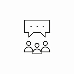 group discussion chat icon sign vector