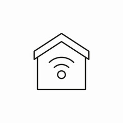 house wifi signal icon sign vector