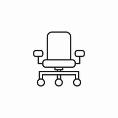 office swivel chair  icon sign vector
