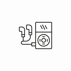 portable music player icon sign vector