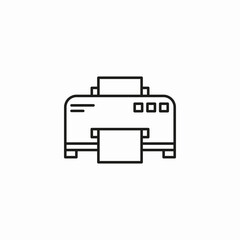 printer with paper icon sign vector