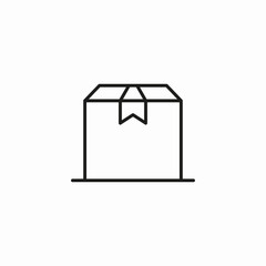 single parcel box icon sign vector