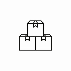 stack of parcels  icon sign vector