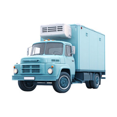 Fototapeta premium Cold Storage Delivery Truck Symbol PNG