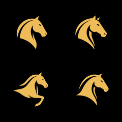 Elegant Minimalist Horse Logo Set 4 Unique Vector Designs