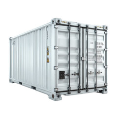 Sustainable Reusable white Cargo Container on Transparent Background