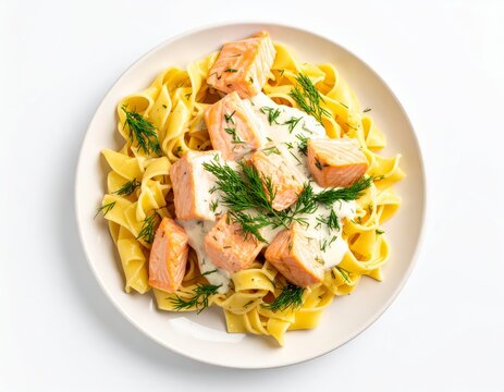 salmon pasta with creamy dill sauce