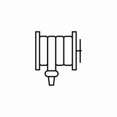fire hose reel icon sign vector