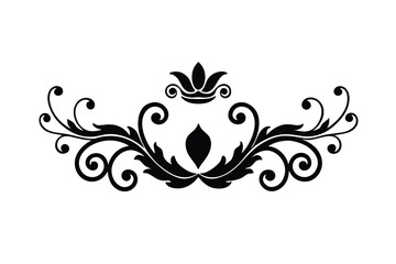 Antique Scrollwork Dividers Elegant Vector Silhouette