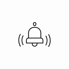 ringing bell alert icon sign vector