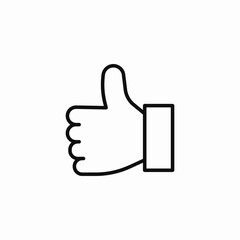 thumbs up like icon sign vector