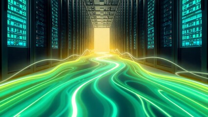 abstract background with data center