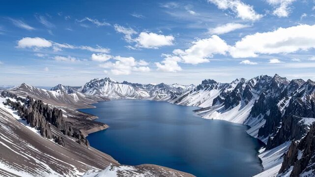 Heavenly Lake (Tianchi) in Changbai Mountain, China