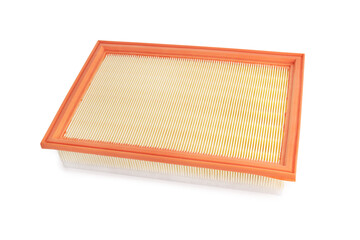 Flat Engine air filter isolated on white background