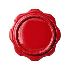 Vintage 3D red wax seal Isolated on Transparent Background