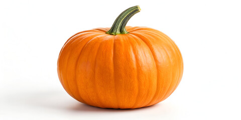Fresh pumpkin isolated on clean white background for seasonal vegetable and food