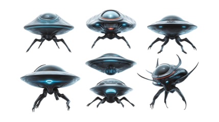 SciFi Alien Craft 8 Unique Designs for Digital Art  Projects