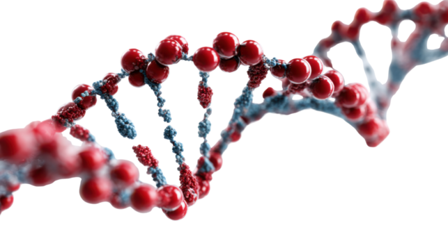 3D DNA Double Helix Structure – Molecular Biology and Genetic Research Concept