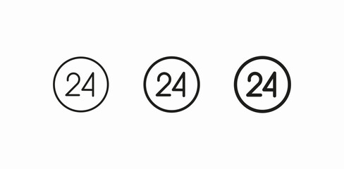24 hour icon icon sign vector