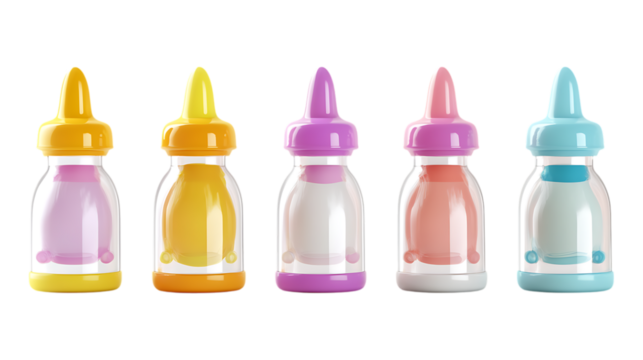 Baby Bottles Colorful Collection for Infant Feeding