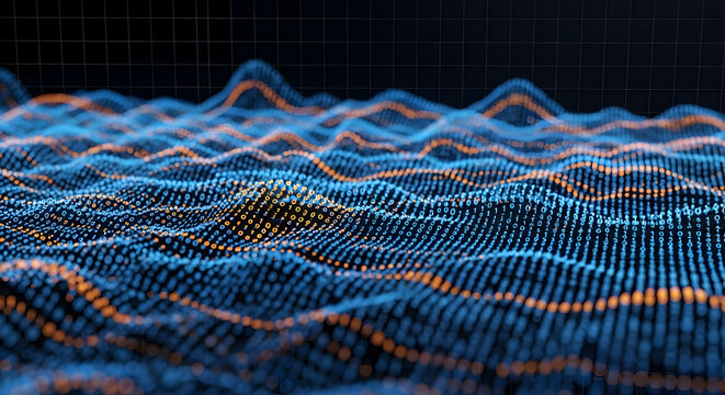 Digital information concept - binare code background