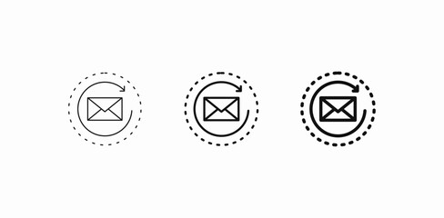 email refresh circle icon sign vector