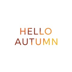 Minimalist "hello autumn" design with warm tones for seasonal greetings