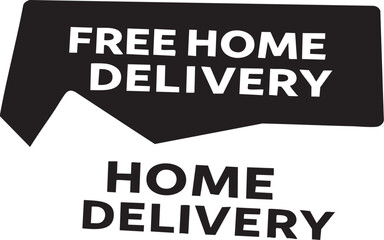 Fototapeta premium Free Home Delivery Vector Graphic, Promotional Banner for Shipping Services