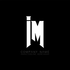 IM Letter Logo Design. Initial letters IM gaming's logo icon for technology companies. Tech letter IM minimal logo design template. IM letter design vector with white and black colors. IM