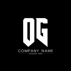 OG Letter Logo Design. Initial letters OG gaming's logo icon for technology companies. Tech letter OG minimal logo design template. OG letter design vector with white and black colors. OG