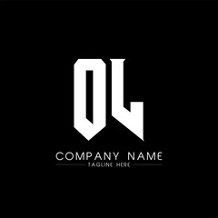 OL Letter Logo Design. Initial letters OL gaming's logo icon for technology companies. Tech letter OL minimal logo design template. OL letter design vector with white and black colors. OL