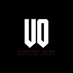 Obraz premium UO Letter Logo Design. Initial letters UO gaming's logo icon for technology companies. Tech letter UO minimal logo design template. UO letter design vector with white and black colors. UO