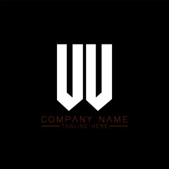 UV Letter Logo Design. Initial letters UV gaming's logo icon for technology companies. Tech letter UV minimal logo design template. UV letter design vector with white and black colors. UV