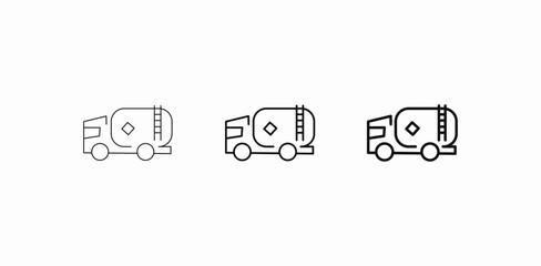 tank truck gas icon sign vector