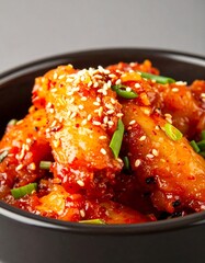Spicy Korean food in bowl