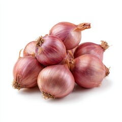 Fototapeta premium A fresh pile of red onions. A visual representation of culinary staple ingredients