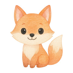 Fototapeta premium PNG Cute cartoon fox illustration