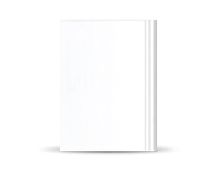 Blank white book cover mockup