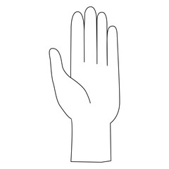 Obraz premium outline icon related to hand. Linear icon. Editable stroke. Vector illustration