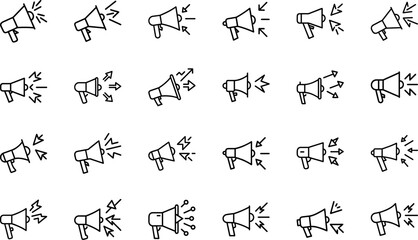 Business Growth and Marketing Strategy Icons Set – Line Style Vector Icons for Finance, SEO, Digital Marketing, Investment, Analytics, Startup, and Success Concepts