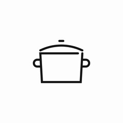 cooking pot icon icon sign vector