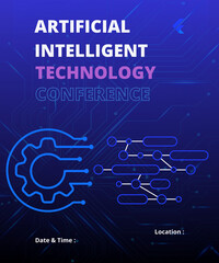 AI Innovation Technology template – Futuristic Tech Idea Design