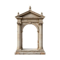 Naklejka premium Ancient Roman Arch with Columns and Decorative Elements in 3D