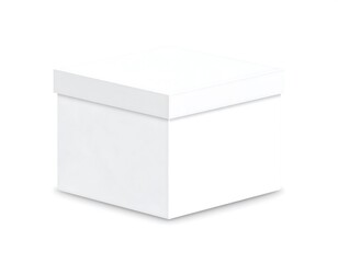 Fototapeta premium Blank white square gift box