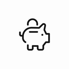 Obraz premium piggy bank icon icon sign vector