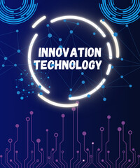 Futuristic Innovation technology Intelligence Brain Circuit Background