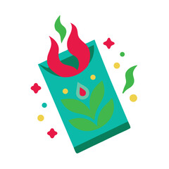 herbal incense packet with mystical patterns