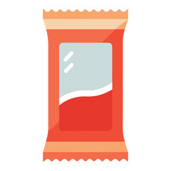 transparent window food packet showing product